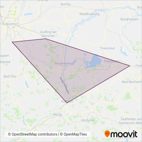 Meridian (Rail) coverage area map