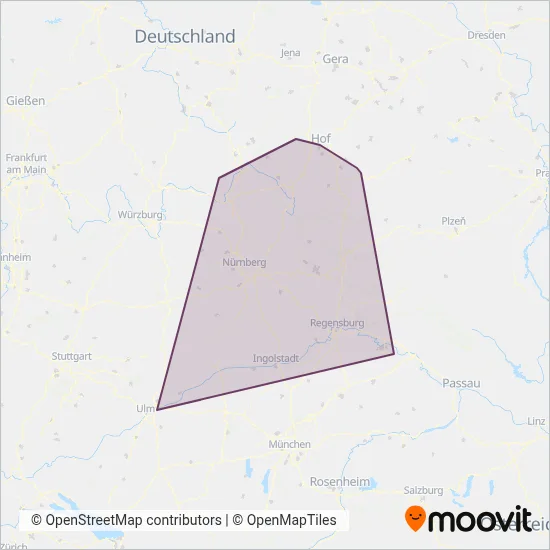 agilis (Rail) coverage area map