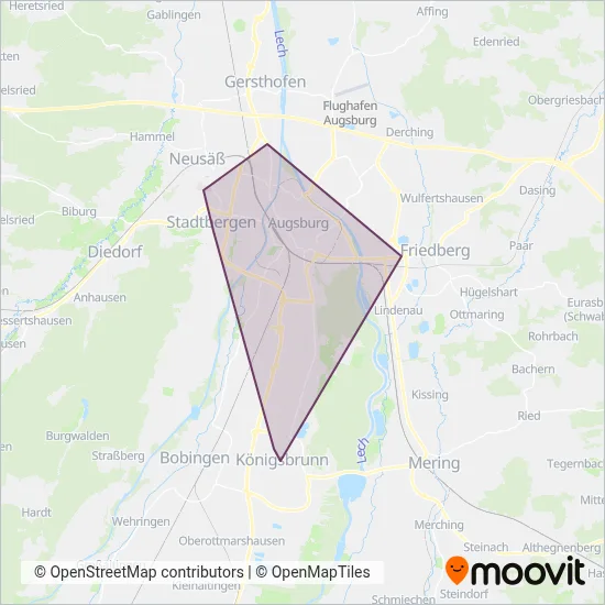 STRASSENBAHN coverage area map