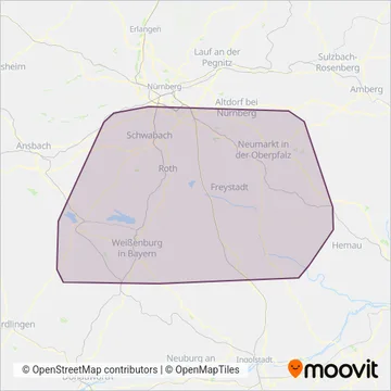Схема покрытия компании Anrufsammeltaxi