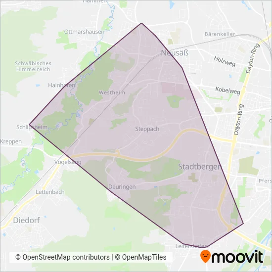 Schwabenbus 7 (Bündel Nr. 18) Verbundsgebiet