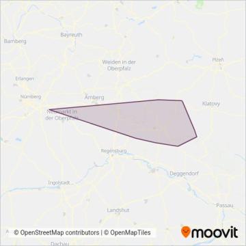 Схема покрытия компании Landkreis Cham (Автобус)