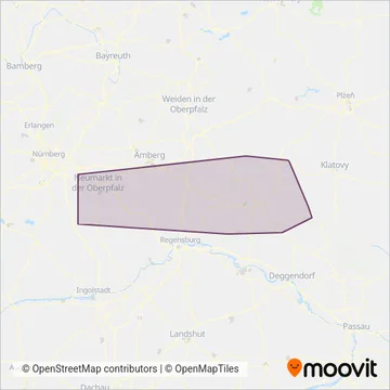 Схема покрытия компании Landkreis Cham (Автобус)