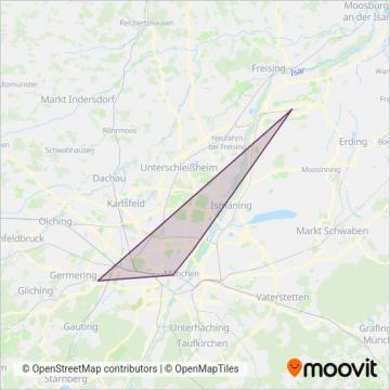 Схема покрытия компании Nicht in MVV integriert