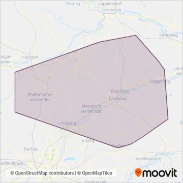 Схема покрытия компании Landkreis Landshut