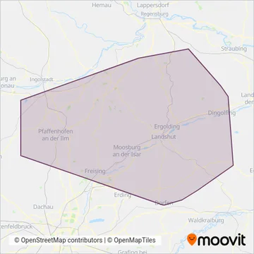 Схема покрытия компании Landkreis Landshut