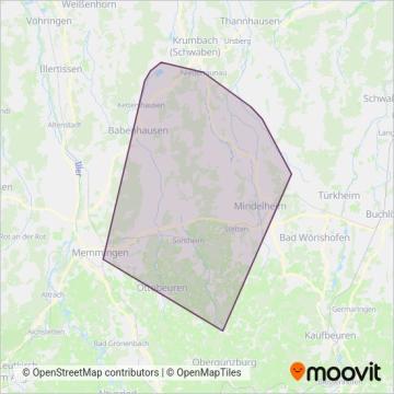 Схема покрытия компании Brandner/Babenhausen (VMK) - Автобус
