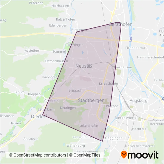 Schwabenbus coverage area map