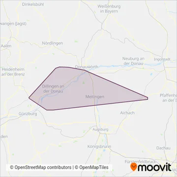 Схема покрытия компании Schwabenbus Dillingen (Автобус)