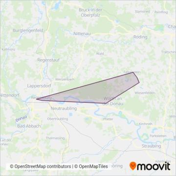 Схема покрытия компании RVV-VLC für EFA (Автобус)