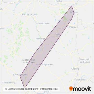 Схема покрытия компании DB Regio AG Südost