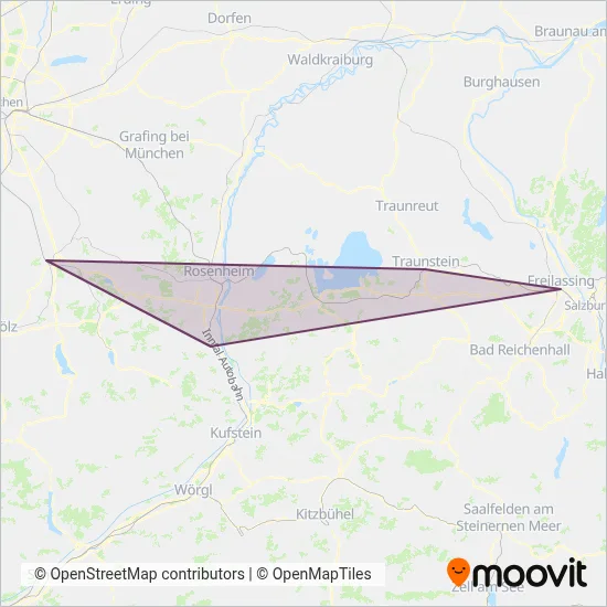 Meridian (Bus) coverage area map