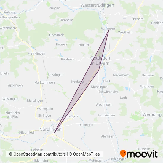 BayernBahn Betriebs-GmbH coverage area map