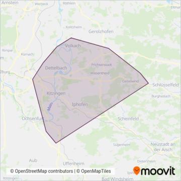 Схема покрытия компании PVU 8000er-Linien