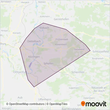 PVU 8000er-Linien coverage area map