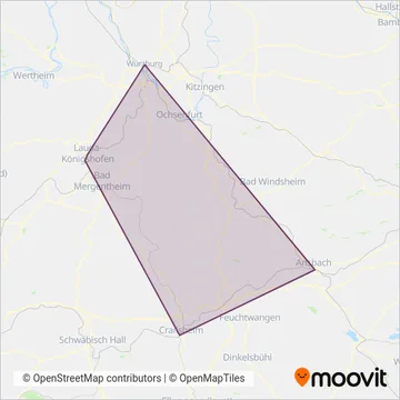Схема покрытия компании Go-Ahead Verkehrsgesellschaft Deutschland mbH (Автобус)