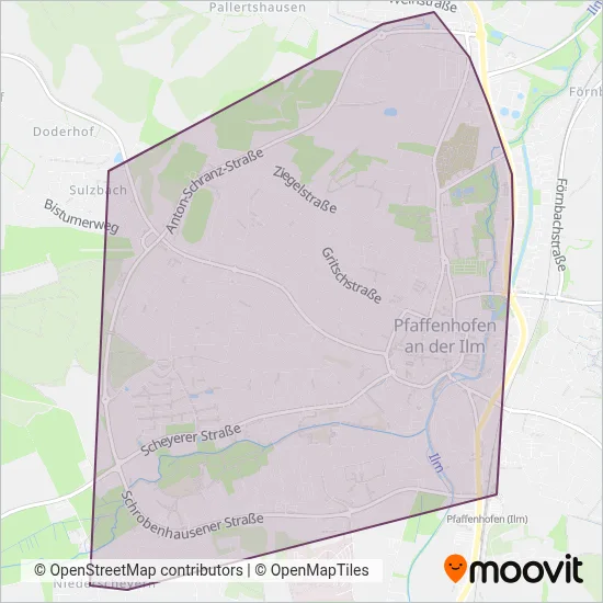 Stadtverkehr Pfaffenhofen (Ilm) Verbundsgebiet