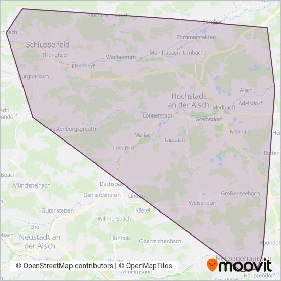 LB 1 Vogel  VGN 204 - VGN 248 Verbundsgebiet