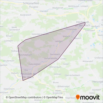Схема покрытия компании Neustadt an der Aisch