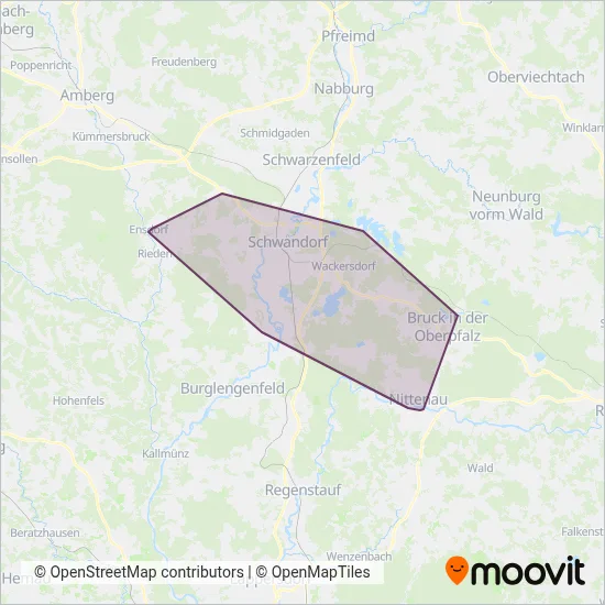 Überlandlinien Schwandorf Verbundsgebiet