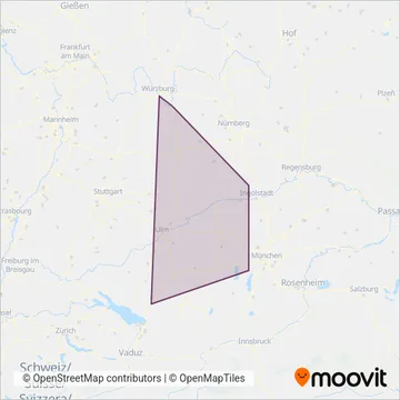 Схема покрытия компании Go-Ahead Bayern GmbH