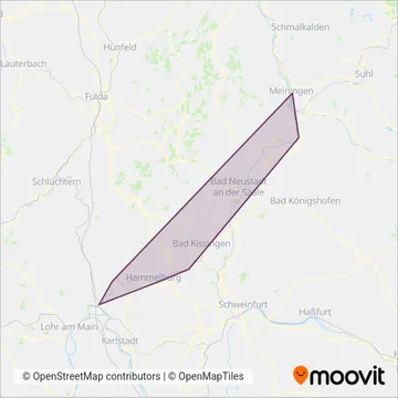 Схема покрытия компании Erfurter Bahn (Поезд)