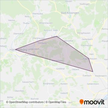 Схема покрытия компании Erfurter Bahn (Автобус)