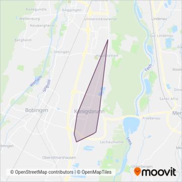 Схема покрытия компании Koenigsbrunn Stadtbus