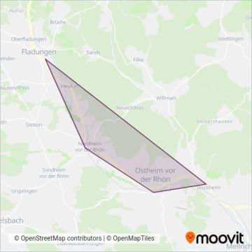 Схема покрытия компании Rhön-Zügle