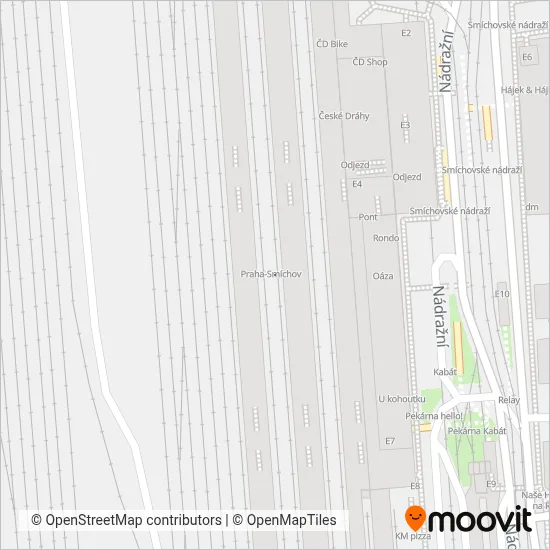 Ceske Drahy (Rail) coverage area map
