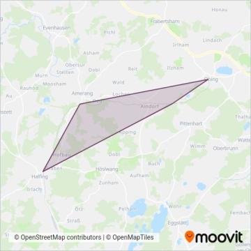 Схема покрытия компании Chiemgauer Lokalbahn