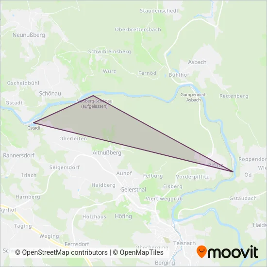 Wanderbahn im Regental coverage area map