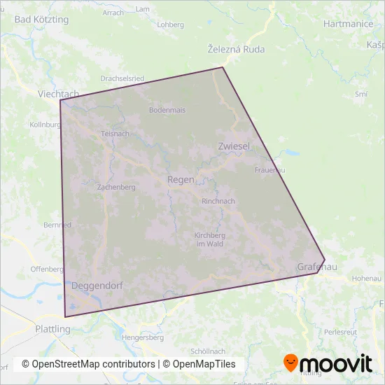 waldbahn - Die Länderbahn GmbH DLB coverage area map