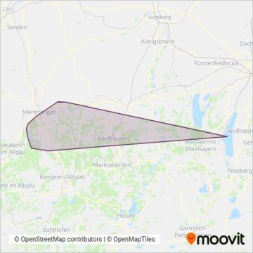 Схема покрытия компании Brandner Unterallgäu (Автобус)