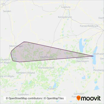 Brandner Unterallgäu (Bus) coverage area map