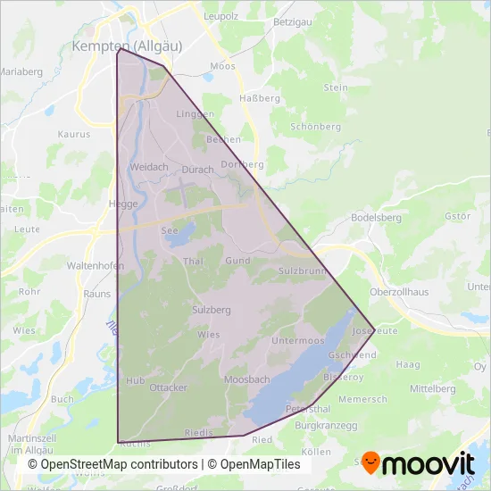 Berchtold coverage area map