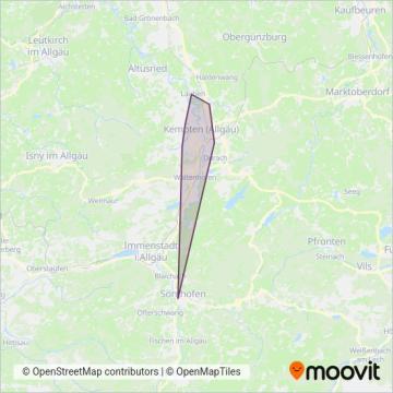 Схема покрытия компании Haslach Bus