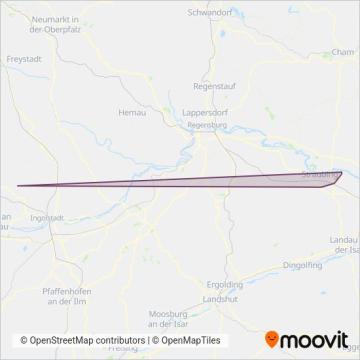 Схема покрытия компании Stadt-Bus-Verkehr Straubing
