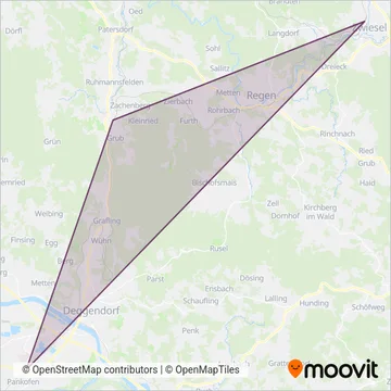 waldbahn - Die Länderbahn GmbH DLB (Bus) coverage area map