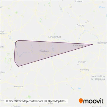 BUS coverage area map