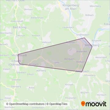Схема покрытия компании Busverkehr Wissmüller