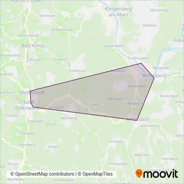 Busverkehr Wissmüller coverage area map