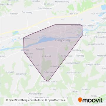 Схема покрытия компании Stadtwerke Dingolfing