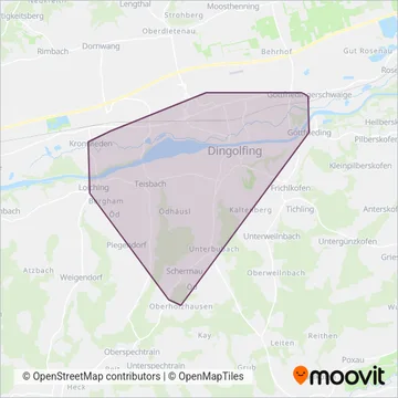 Stadtwerke Dingolfing coverage area map