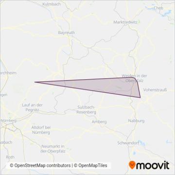 Схема покрытия компании Stadtbus Weiden