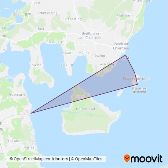 Chiemsee-Schiffahrt Ludwig Feßler coverage area map