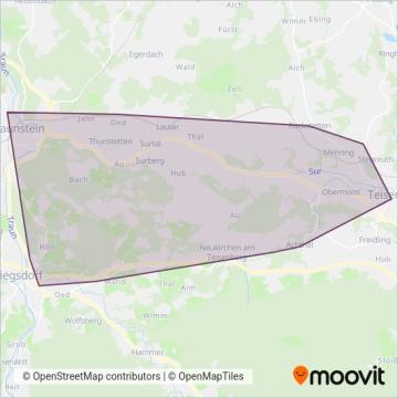 Схема покрытия компании Omnibusverkehr Gloss
