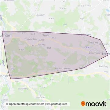 Omnibusverkehr Gloss coverage area map