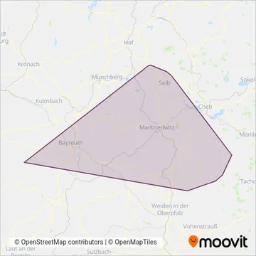 VRE24 Bus Region 1000er Linien coverage area map