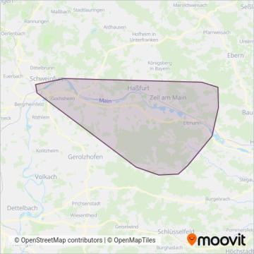 Схема покрытия компании Haßberge
